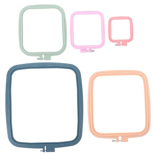 Homoyoyo Kit De Bordado De 5 Piezas Con Aros Ajustables Para Telas - Ideal Para Proyectos De Decoración De Paredes y Manualidades Creativas