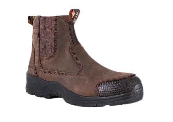 Granite S3 SRC Composite Dealer buty robocze, męskie, damskie, czarne, brązowe, buty ochronne, antypoślizgowe, wodoodporne, oddychające, skórzane, lekkie, bez metalu, kompozytowe