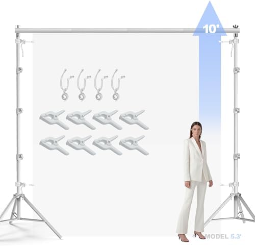 Amazon.com : LimoStudio 10 ft. x 10 ft. (White) Backdrop Stand ...