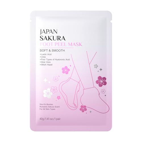 Máscara de pie, cubierta de pelado de pies, calcetines exfoliante de pies, fórmula exfoliante profunda, reparación de callos y talón, 19x13x2cm, para tacones secos, mujeres, adultas