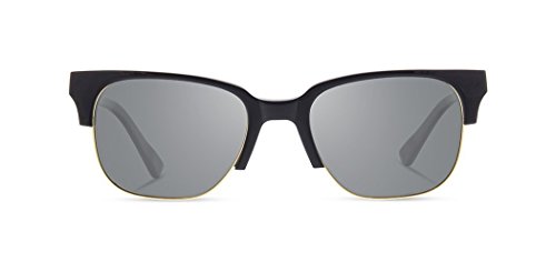 Shwood - Newport 52mm Rectangle Acetate & Wood Sunglasses - Black // Mahogany Polarized2
