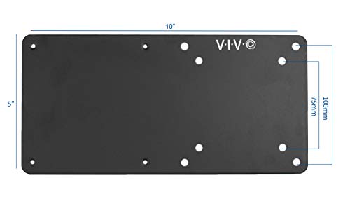 Image of VIVO Steel Arm Bracket Holder for Intel NUC, Back of Monitor VESA Metal Plate Mount Extension, Black, MOUNT-VESA01