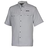 HABIT Men's Short Sleeve Fishing Guide Shirt, Dusk, XXX-Large