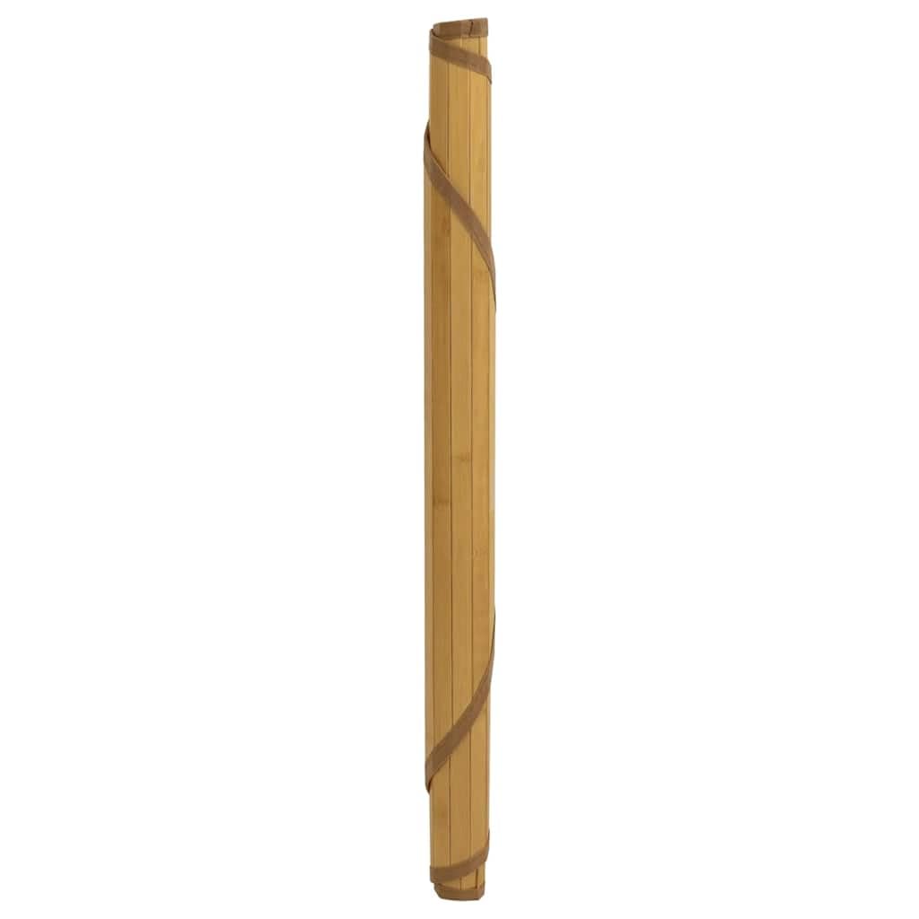 Tapis rond en bambou naturel - 80 cm - Moderne - Tapis naturel en bambou pour salon, chambre à coucher, couloir - Robuste et antidérapant