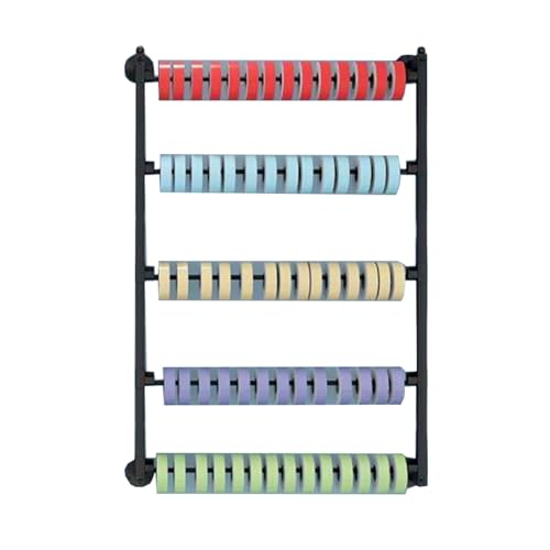 Expositor de pared para PE y telas con ruedas para talleres de costura