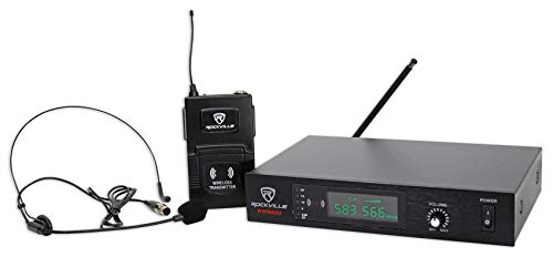 Rockville Professional Uhf Headset & Guitar Wireless Microphone System, Single (Rwm60U) #TOP12