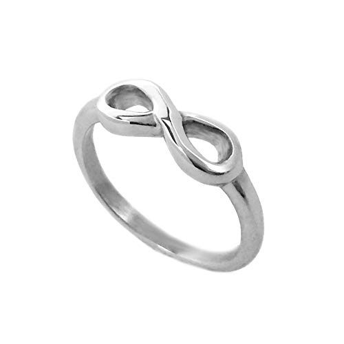 Stainless Steel Infinity Knot Promise Ring Jewelry for Sensitive Skin (Sizes 4-9)