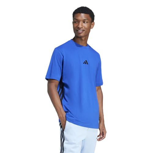 adidas Herren Essential Three Stripes Single Jersey Shirt, Team royal Blue/Black, M – Ansicht 4