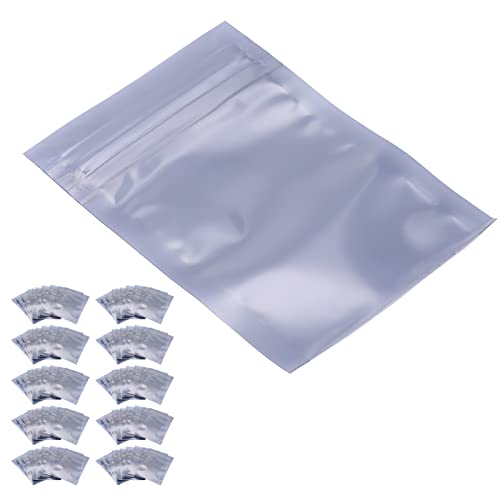 Bolsas Pequeñas Esd, Bolsa Antiestática, Gris Plateado, 100 Uds., Juego de 6X9Cm, Bolsa de Almacenamiento con Cierre Antiestático para Accesorios Electrónicos