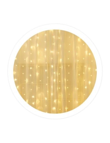 Cortina LED luminosa 3x2M Luz cálida