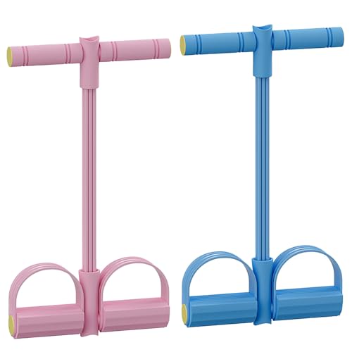 Fußzugband 6 Röhren, 6-Rohr-Pedal-Widerstandsband, Workout Flexibilitätstraining Yoga Zubehör Für Bauch/Taille/Arm/Beindehnung, Schlankheitstraining Für Frauen & Anfänger Für Zuhause (A +B)