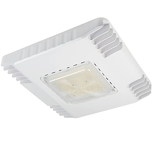 OSTEK 150W LED Canopy Light, 21,000LM 5700K Daylight, Recessed/Surface Mount Ceiling Fixture for Gas Station, Carport, Garage, Warehouse, IP65 Waterproof, UL DLC Listed, 120-277V, 5-Year Warranty
