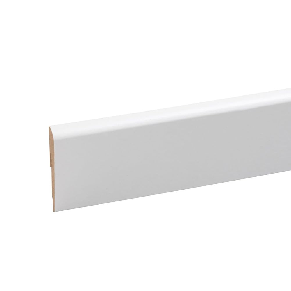 Plinthes MDF Blanc clipsables 120mm revêtement sol parquet stratifié