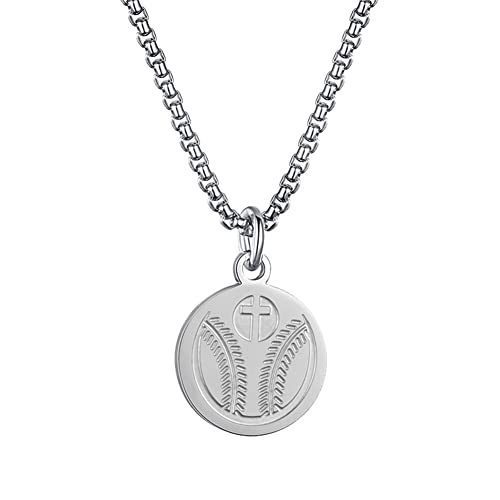 Mens Stainless Steel Cross Necklace Sports and Fitness Pendant Personalized Necklace for Sports Lovers