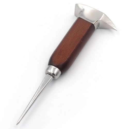 Ice Pick Stainless Steel, Ice Picks for Breaking Ice, Ice Pick with Wood Handle, Ice Picks for Kitchen, Bars, Bartender, Best Ice Carving Tools (short)