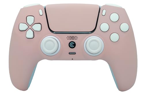 Image of Custom Controllerzz Custom Wireless Controller Compatible with PS5 - Multiple Designs Available (Baby Pink & White Inserts)