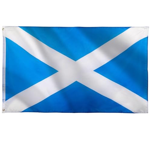 5x3ft Large Scotland Flag St. Andrews Party Decorations Big Scottish Flag for World Cup Football 2026 Scotland Decorations St. Andrews Day Sports Events Bar Garden Street Parade