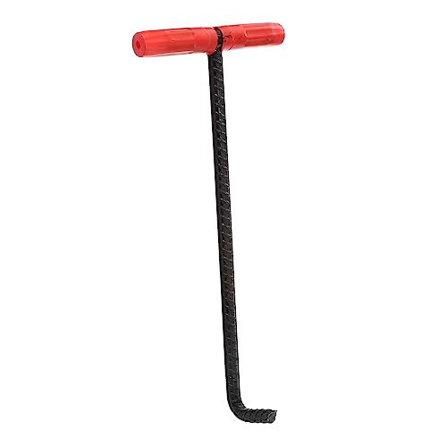 MUSISALY 1pc Sewer Hook Lifting Heavy Duty Hooks Steel Boning Schleusenhaken Hanger Lid Lifter Manhole Hook to Pull Trampoline Manhole Keys Heavy Duty Ceiling Steel Oboning Ham Rebar Black