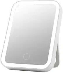 Espelho Maquiagem Com Touch E Borda Luz De Led Mesa Espelho Facial Portátil