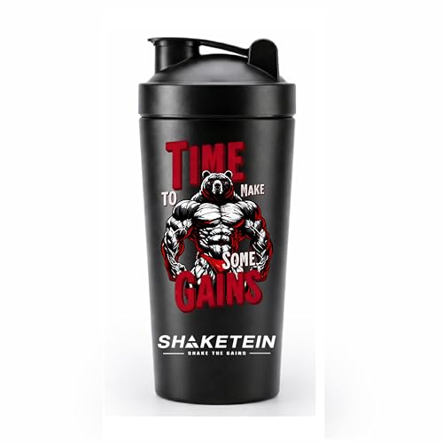 Image of Stainless Steel Gym Shaker Bottle 750ml | Leak Proof Protein Mixer Shaker | BPA Free | Metal Sports Water Bottle for Gym, Workout & Fitness (Anime-21-BLACK)