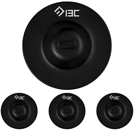 I3C Anchor Plate Adhesive Security Plate, Laptop Lock Plate with Slot, Universal Lock Plate for Laptop, Monitor, iPhone Smart Phone, MacBook Pad Ipad, Tablet, Other Electronic Products (Black 4pcs)