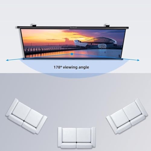 Pantalla para proyector manual 16:9 72 pulgadas miniatura 4