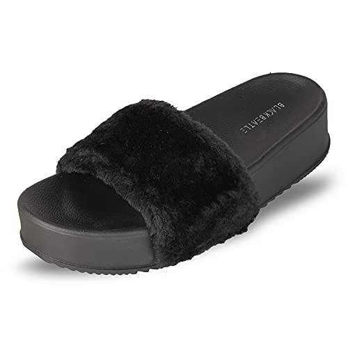 Image of BLACKBEATLE Women's FurHeel Flip Flops