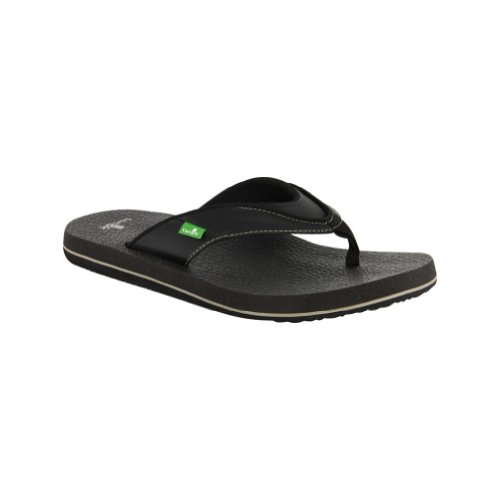 Image of Sanuk Beer Cozy Sandals Black Mens Sz 12