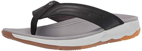 Preisvergleich Produktbild Hush Puppies Herren Puli Toepost Slipper, schwarzes Leder, 42 EU