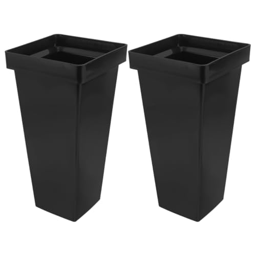 Seaux carrés en plastique noir grand volume porte-parapluie intérieur moderne