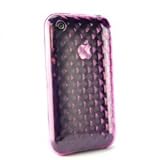  XQ-Diamonds Hardcase Silikon Schale Lila für iPhone 3G 3GS