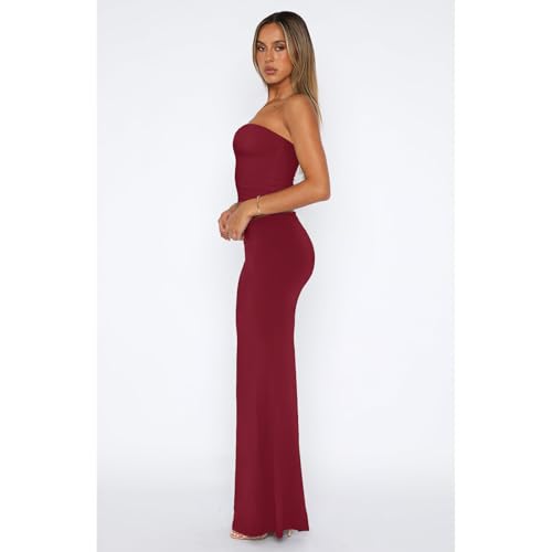 Image of Goafuliy 2 Piece Skirt Sets for Women Summer, Floral Sleeveless Tube Top Bodycon Maxi Skirts Y2k Vacation Going Out Outfits