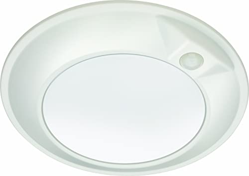 Juno Jsbt 6In Sww2 90Cri Pir Mw M6 Slimbasics Slim Tapered Switchable White Led Disk Light With Pir Sensor, 6 Inch, White #TOP6