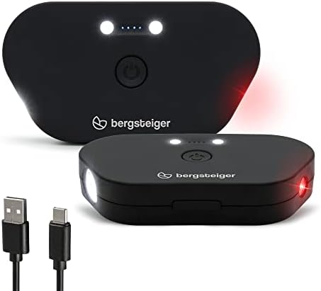 Bergsteiger Kinderwagen Licht aufladbar, USB Akku-Betrieb, 2 LED Kinderwagenlicht wiederaufladbar, Beleuchtung passend für Kinderwagen, Buggy, Kinderanhänger, Fahrradanhänger, UVM.