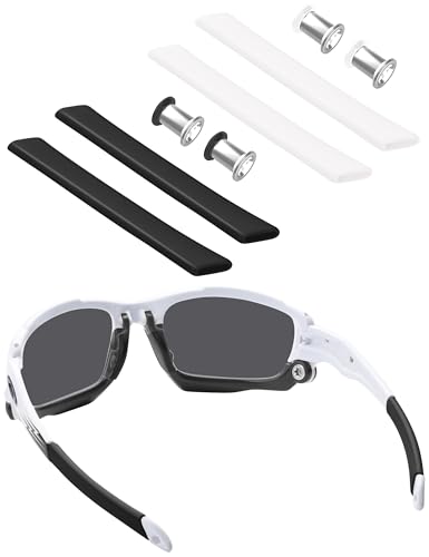 Image of BLAZERBUCK Replacement Earsocks & Bolt for Oakley Jawbone /Racing Jacket /Split Jacket Sunglasses - Black + White