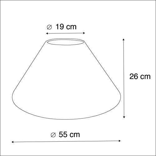 QAZQA Paralume in velluto verde muschio 55/19/26