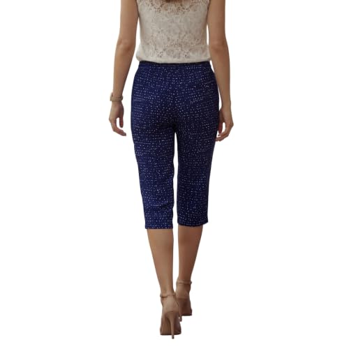 Image of FEEL TRACK Women Cotton Regular Fit Printed Capri (Pack of 1)