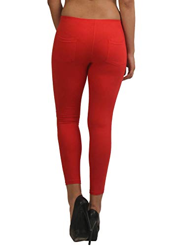 Image of Frenchtrendz Women's Skinny Fit Mid Rise Stretchable Cotton Spandex Jegging Pull On (XS-4XL)