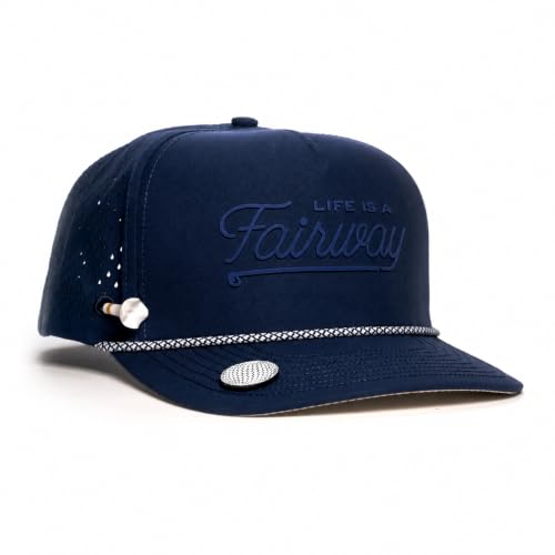Image of BRIMZ Golf Performance Hat - Tee Holder & Magnetic Brim - Breathable Sweat & Water Resistant Golfing Snapback Cap