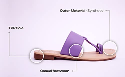 Image of Big Fox Toe Ring Slip On Flat Sandals For Women