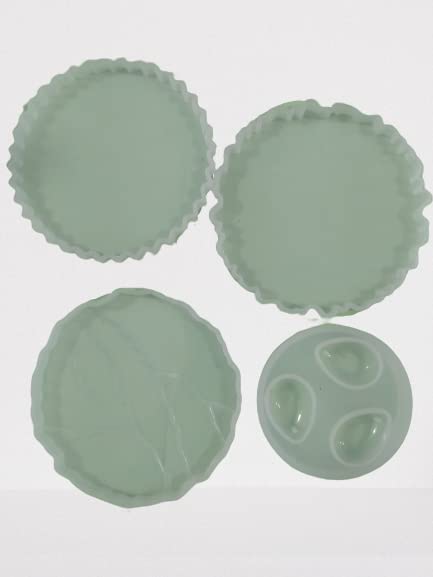 Silicone Resin 3 Piece 4 inch Costar & Dropper Set Mould