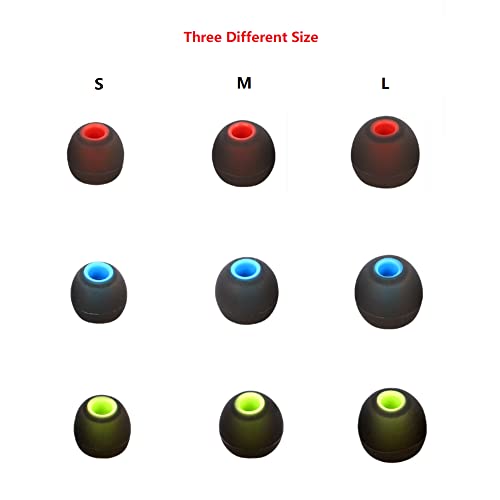 Image of Earbud Silicone Ear Tips Replacement Earbuds Gels for Popular In-Ear Headphones Other Inner Hole 3.8mm - 5.1mm 9 Pairs S /M /L