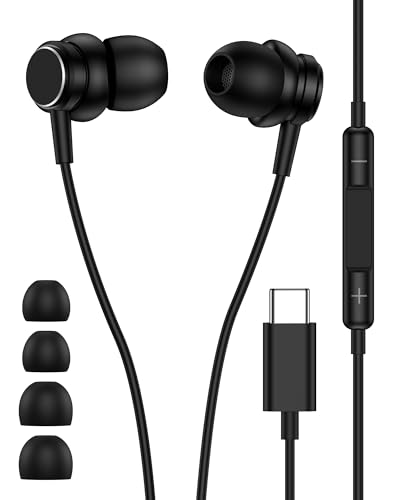 USB C Wired Headphones for Samsung Galaxy S26 S25 A17, Wired...