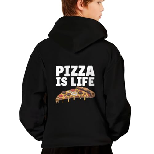 Vintage Pizza Lovers Italian Food Hoodies for Teen Girls Boys Lightweight Kangaroo Pocket Sweatshirt2