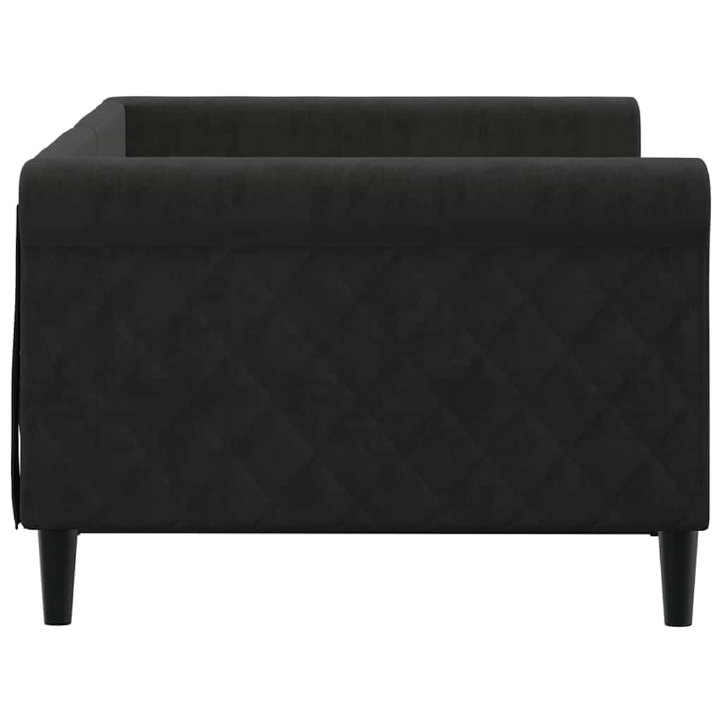 vidaXL Lit de Repos sans Matelas Noir 90x190 cm Velours
