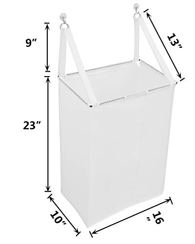 Alyer Wall Hanging Mesh Laundry Hamper,Over The Door Large Storage Bag With Big Metal Rim Opening,Hardware Included thumb #1