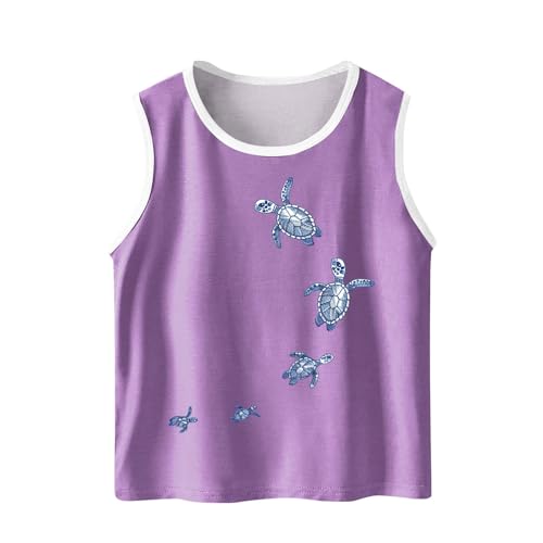 3-15T Baby Boy and Girls Sport Tank Tops Cute Sea ​​Turtle Graphic Tees Vest Sleeveless Loose Comfy Basic Shirts4
