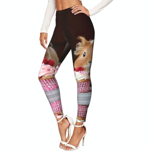 Leggings de conejillos de indias mallas de compresión suave de mujer