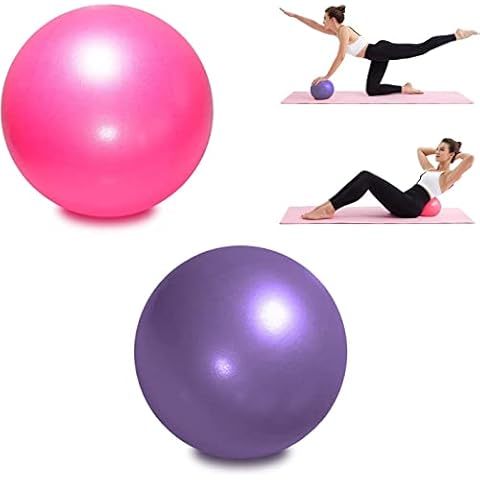TopBine Gymnastikball Mini Pilates Ball Yoga Ball 23cm, inkl Aufblasen Röhrchens Cover
