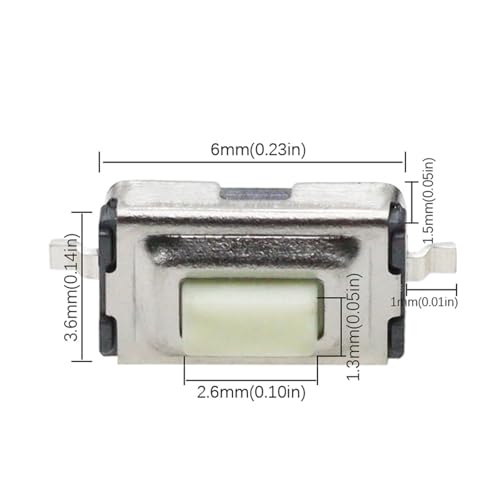 Interrupteur tactile SMD à 2 broches ultra compact format 3x6x2,5 mm